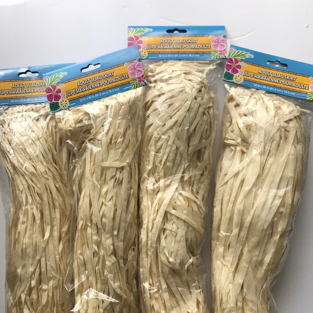 4 grass skirts
